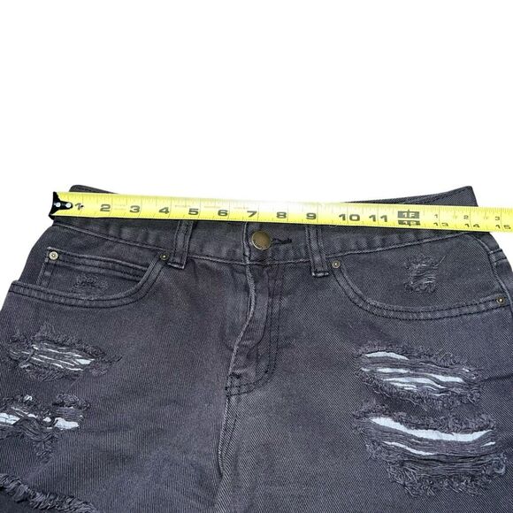 BILLABONG Black Distressed Jean Short Size 26 - Picture 6 of 7